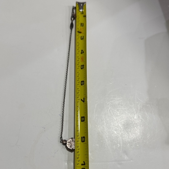 Sabika Silver Tone Necklace with Pink Pendant - Picture 13 of 14